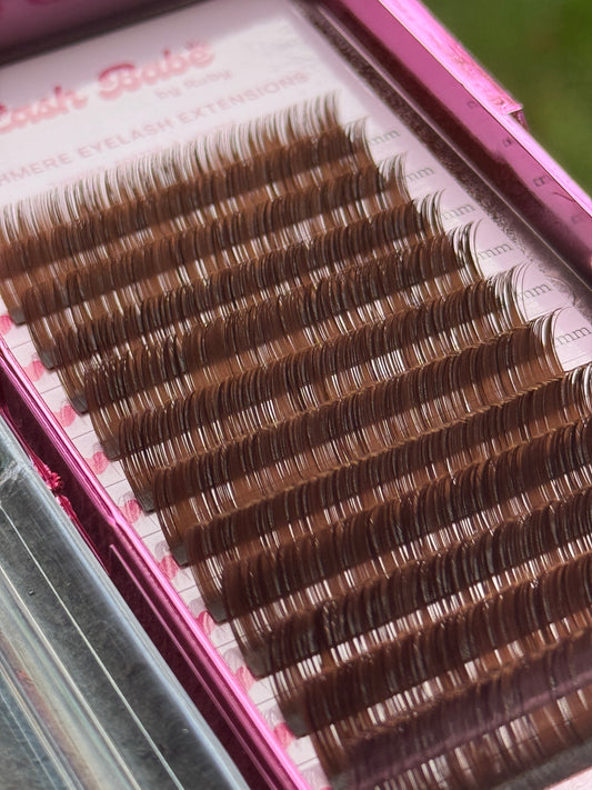 LB Dark Brown 0.18MM Flat Classic Cashmere Eyelash Extensions